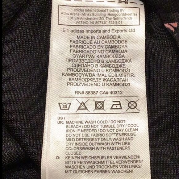 Adidas Originals BELLISTA Black Floral Print Cropped Trefoil Track Jacket - Picture 15 of 16